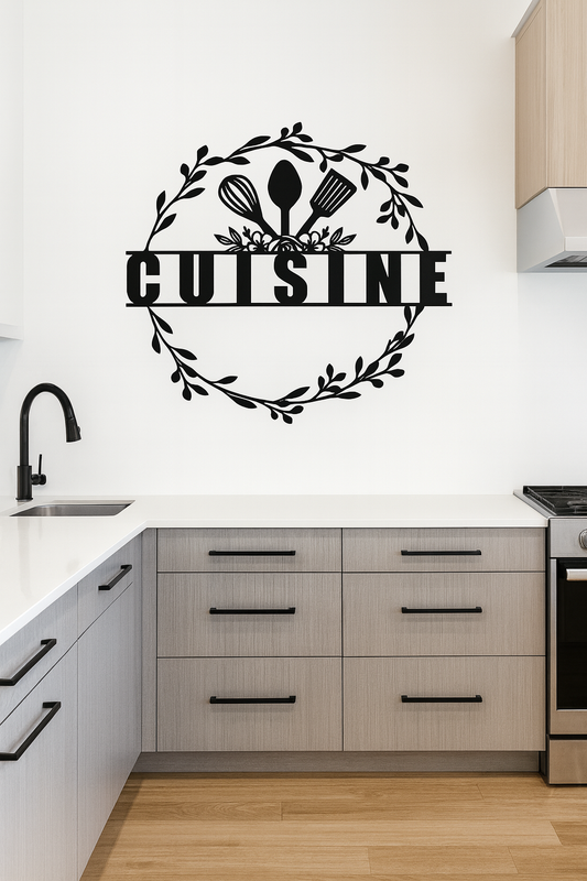 Enseigne de cuisine en métal