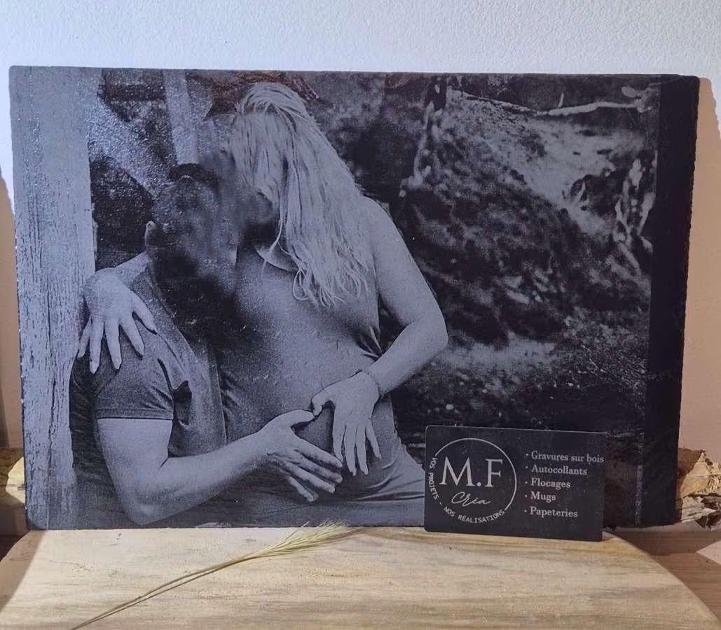 Ardoise gravée personnalisée