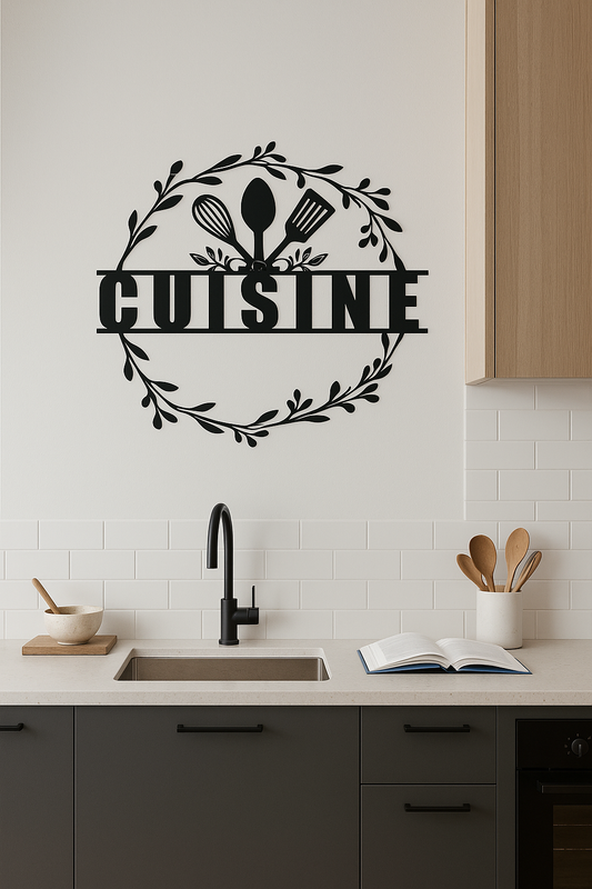 Enseigne de cuisine en métal