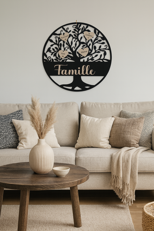 Arbre de Vie Mural Personnalisé en Métal