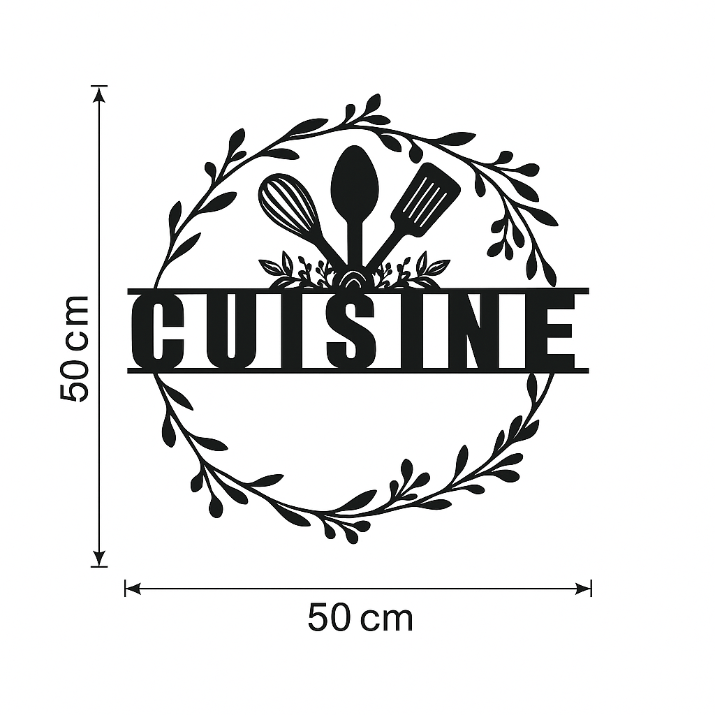 Enseigne de cuisine en métal