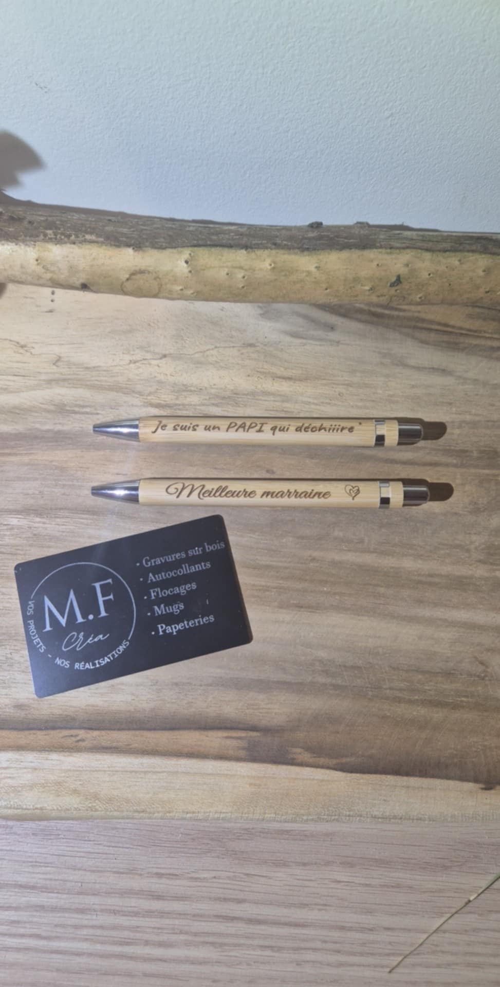 Stylo en bambou personnalisé gravé – Cadeau écologique, original et durable