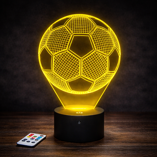 Lampe 3D RGB Ballon de Football – Veilleuse LED Décorative