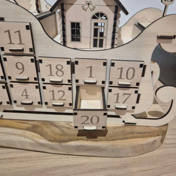 Calendrier de l'avant Traineau de Noël