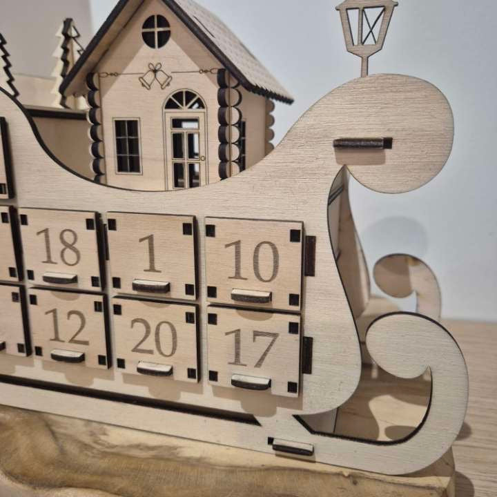Calendrier de l'avant Traineau de Noël